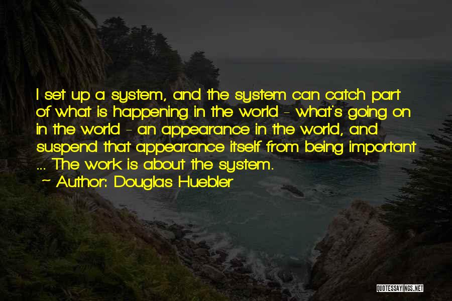 What Is Going On Quotes By Douglas Huebler