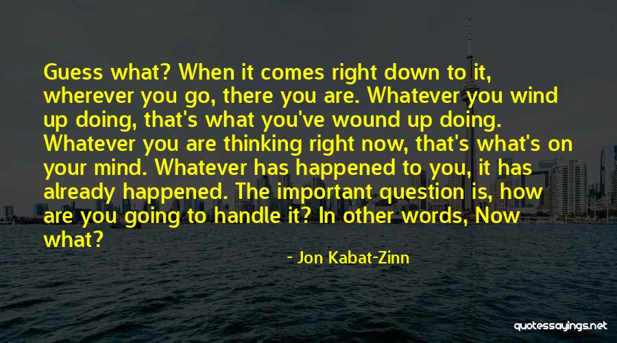 What Is Going On Quotes By Jon Kabat-Zinn