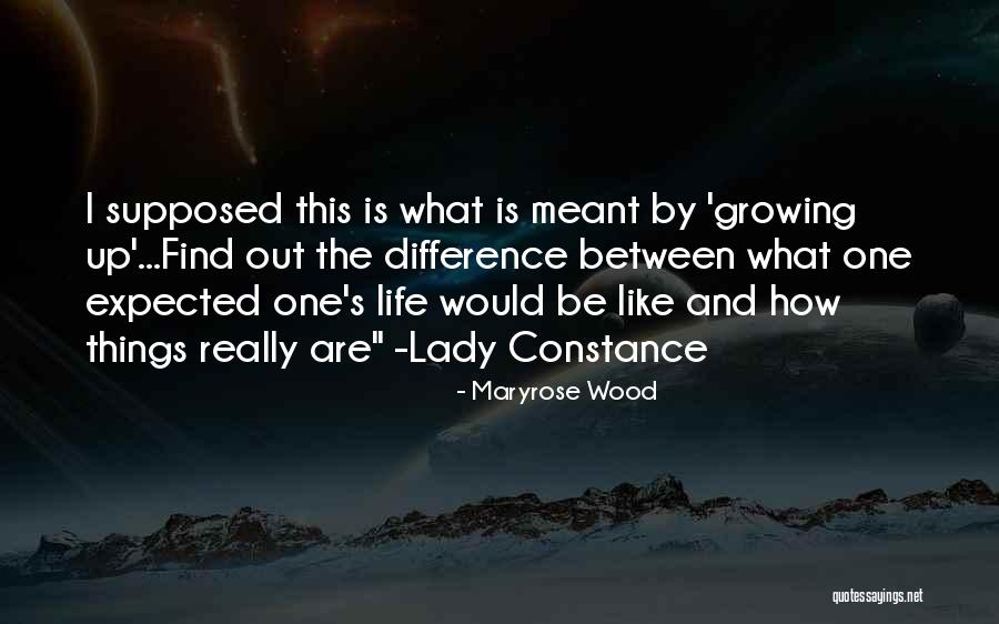 What Is Growing Up Quotes By Maryrose Wood