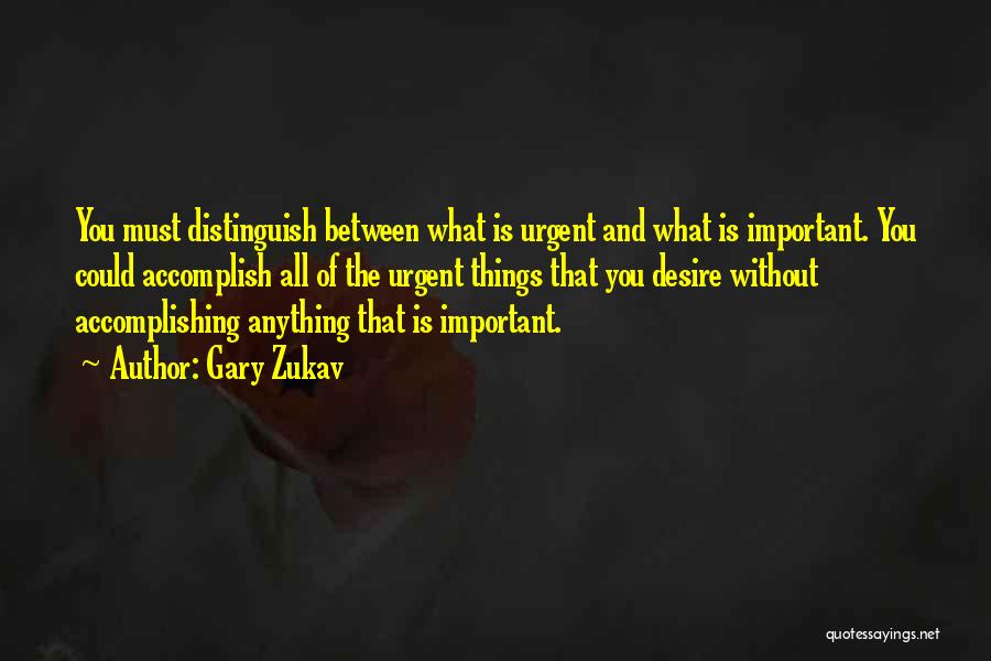 What Is Important Quotes By Gary Zukav