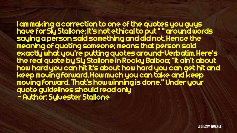 What Is Meaning Quote Quotes By Sylvester Stallone