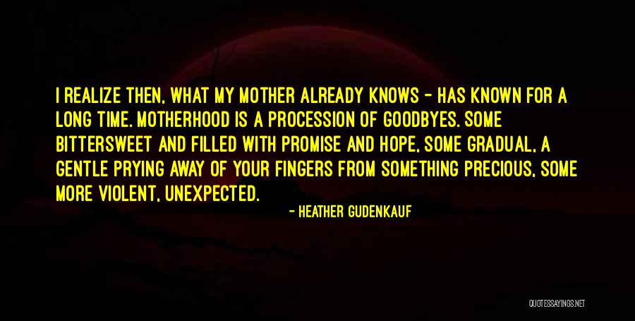 What Is Motherhood Quotes By Heather Gudenkauf