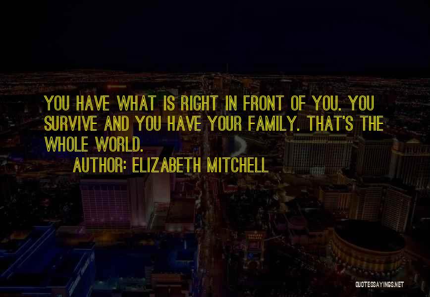 What Is Right In Front Of You Quotes By Elizabeth Mitchell