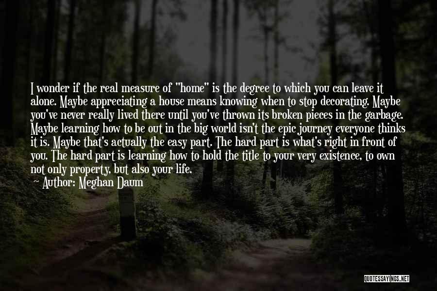 What Is Right In Front Of You Quotes By Meghan Daum