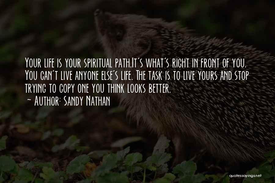 What Is Right In Front Of You Quotes By Sandy Nathan