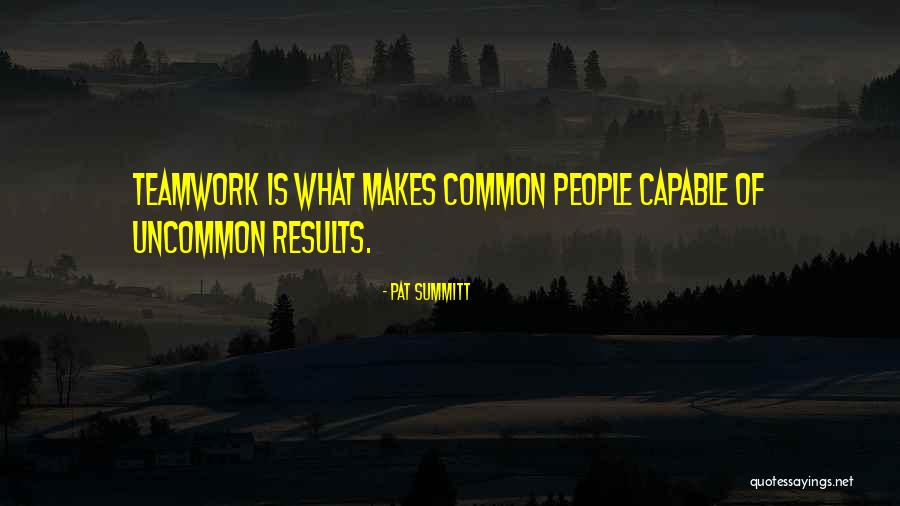 What Is Teamwork Quotes By Pat Summitt