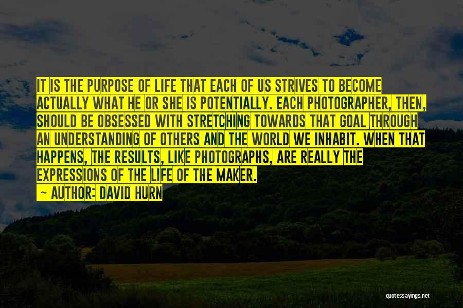What Is The Purpose Of Life Quotes By David Hurn