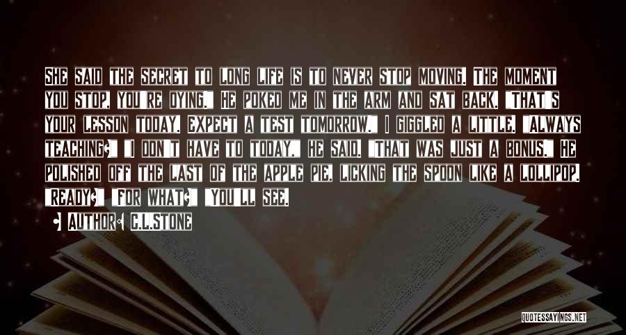 What Is The Secret Of Life Quotes By C.L.Stone