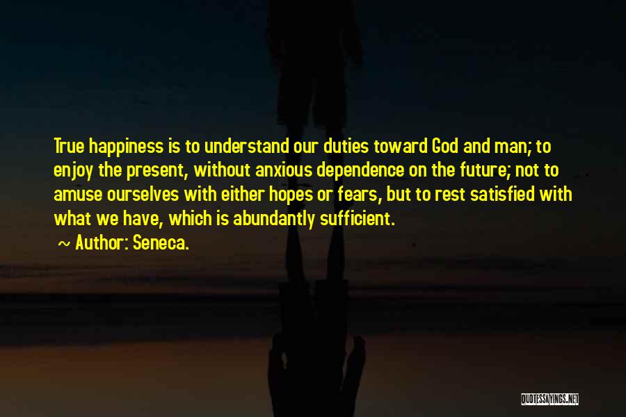 What Is True Happiness Quotes By Seneca.