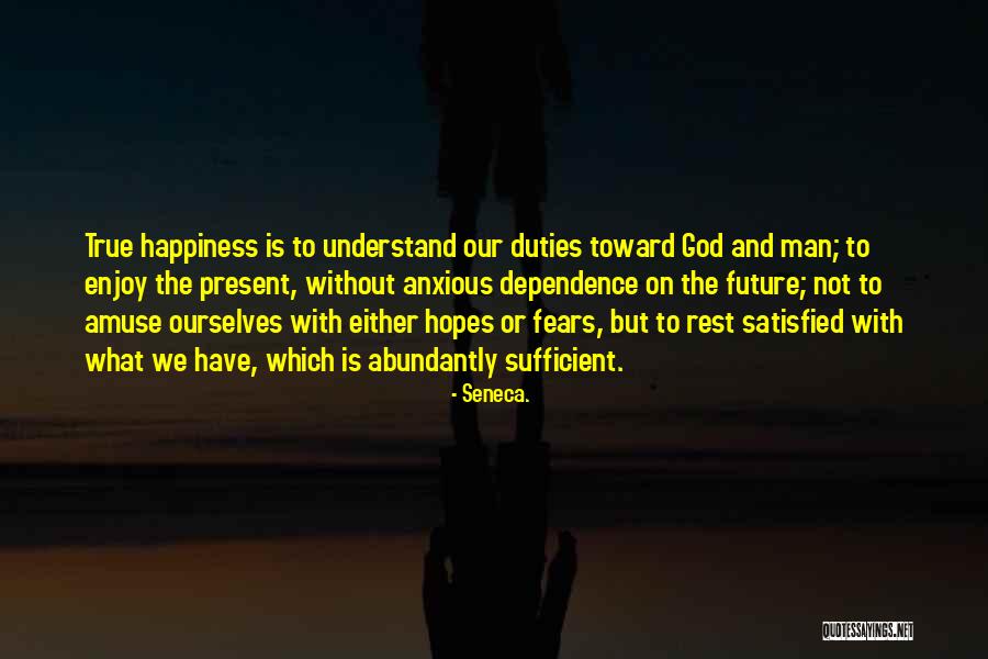 What Is True Happiness Quotes By Seneca.