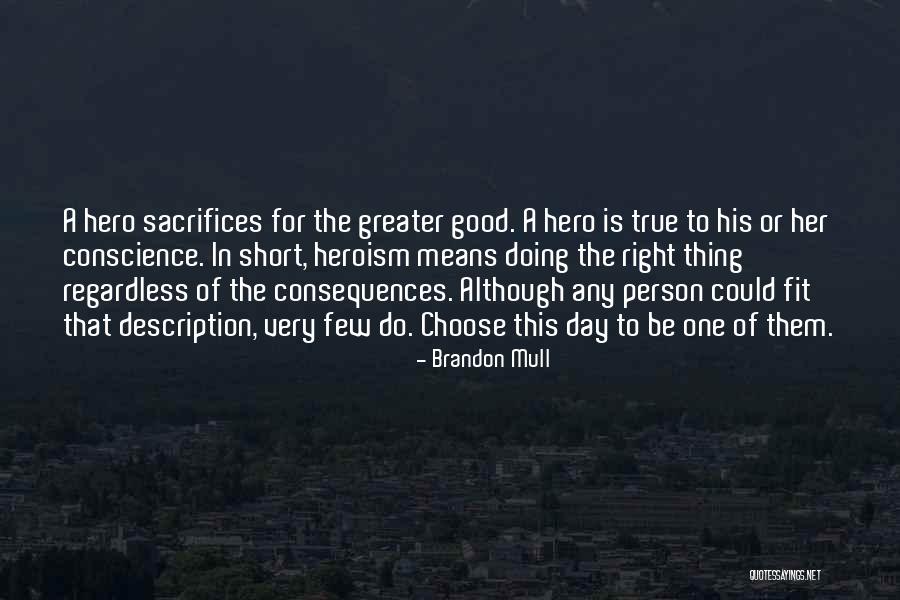 What It Means To Be A Hero Quotes By Brandon Mull