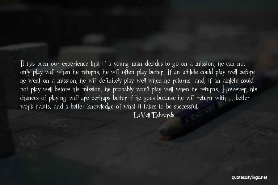 What It Takes To Be Successful Quotes By LaVell Edwards What It Takes To Be Successful Quotes By LaVell Edwards