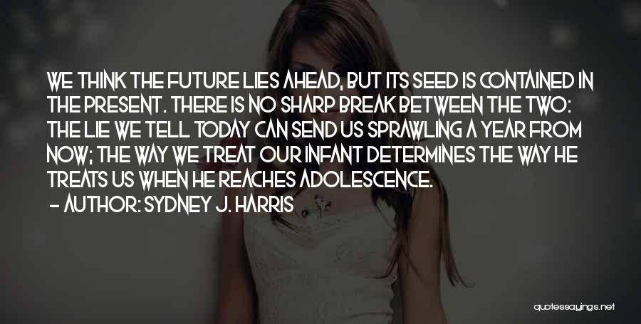 What Lies Ahead Of Us Quotes By Sydney J. Harris