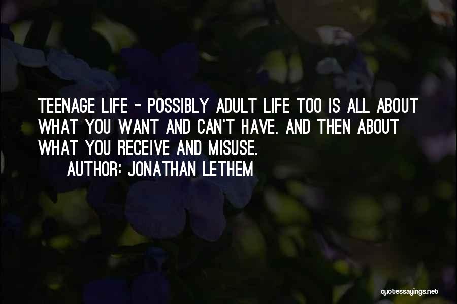 What Life All About Quotes By Jonathan Lethem
