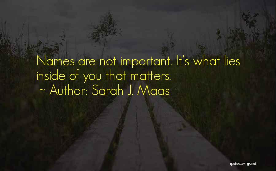 What Matters On The Inside Quotes By Sarah J. Maas