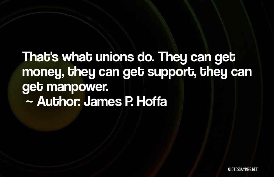 What Money Can Do Quotes By James P. Hoffa
