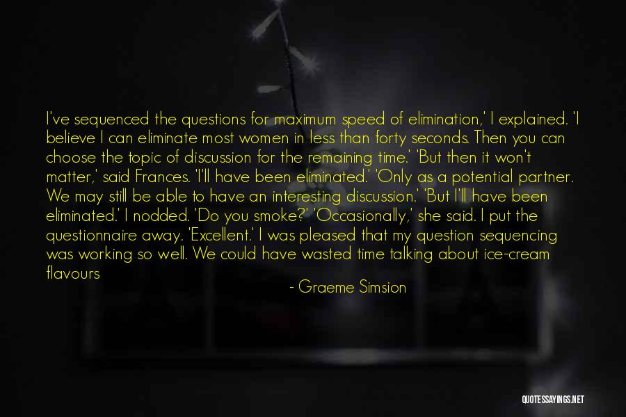What My Speed Quotes By Graeme Simsion What My Speed Quotes By Graeme Simsion