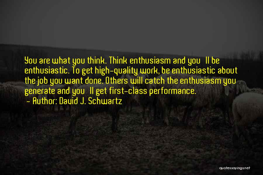 What Others Think About You Quotes By David J. Schwartz