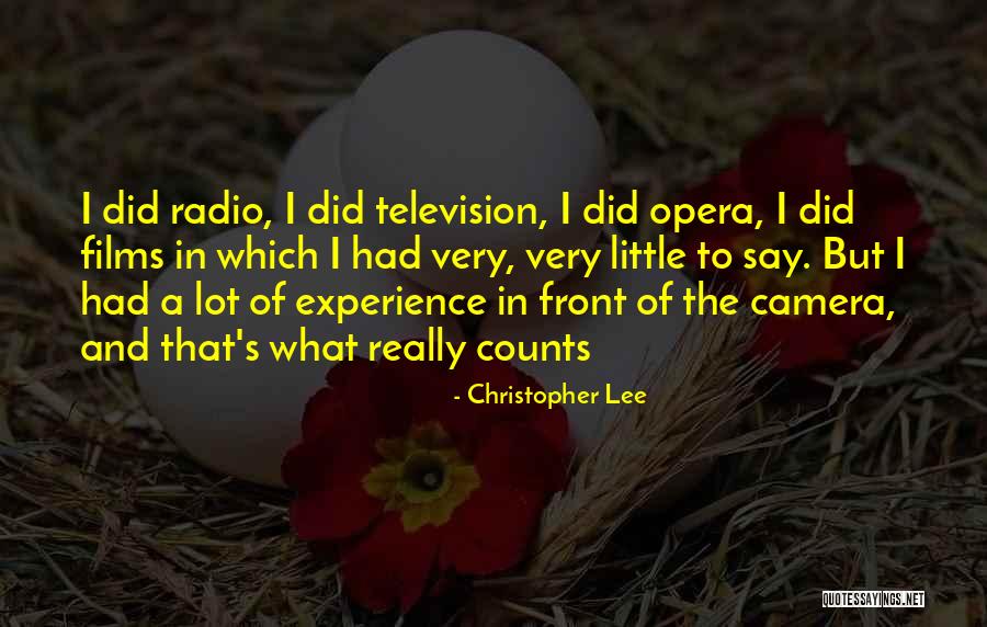 What Radio Quotes By Christopher Lee What Radio Quotes By Christopher Lee