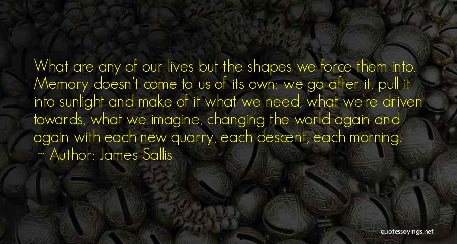 What Shapes Our Lives Quotes By James Sallis