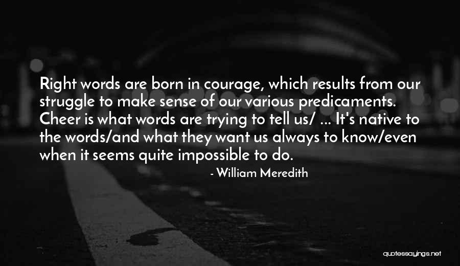What They Always Tell Us Quotes By William Meredith What They Always Tell Us Quotes By William Meredith