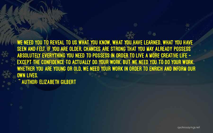 What We Possess Quotes By Elizabeth Gilbert