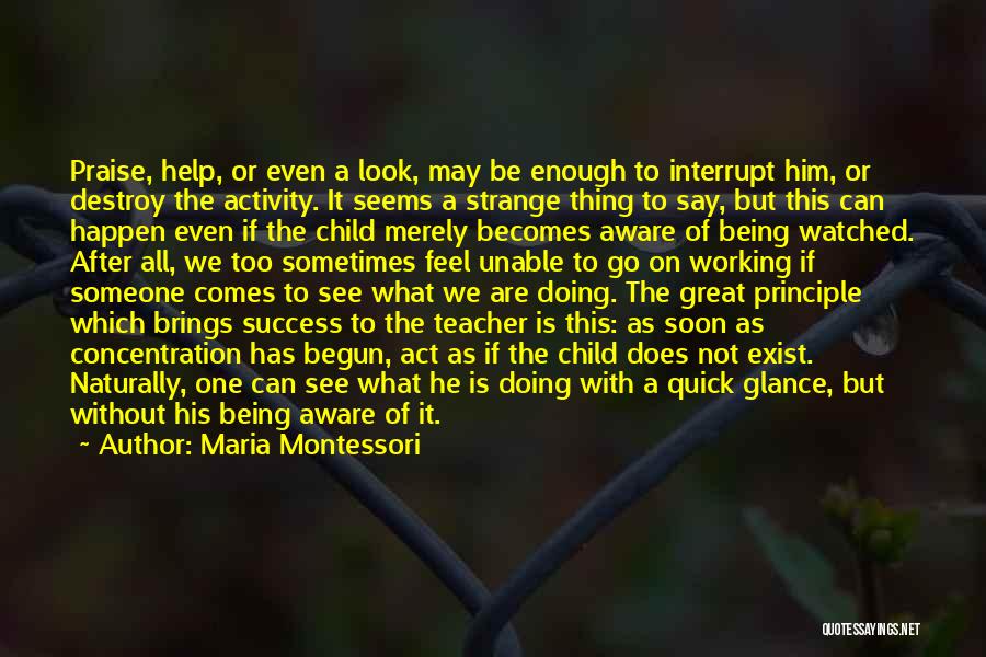 What We See Is Not What It Seems Quotes By Maria Montessori