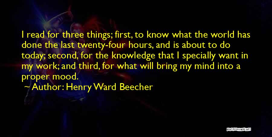 What Will Today Bring Quotes By Henry Ward Beecher