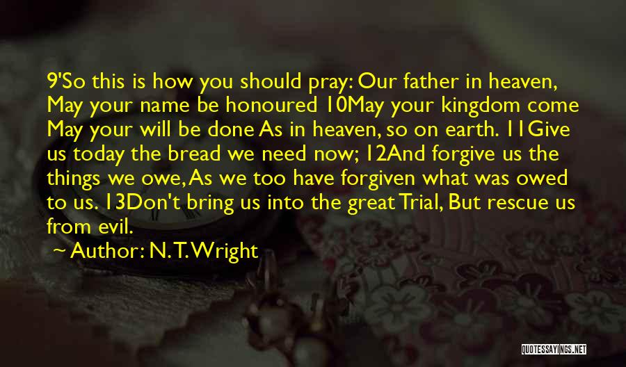 What Will Today Bring Quotes By N. T. Wright