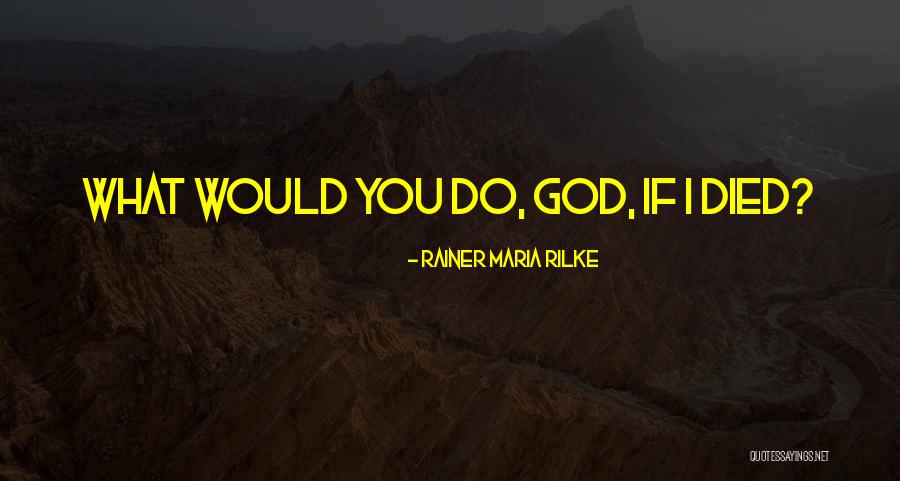What Would You Do If I Died Quotes By Rainer Maria Rilke