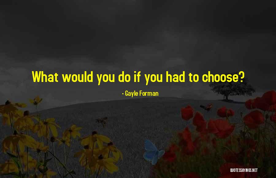 What Would You Do Quotes By Gayle Forman