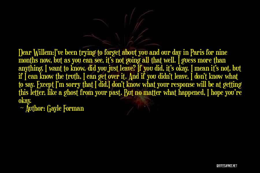 What You Did In The Past Quotes By Gayle Forman