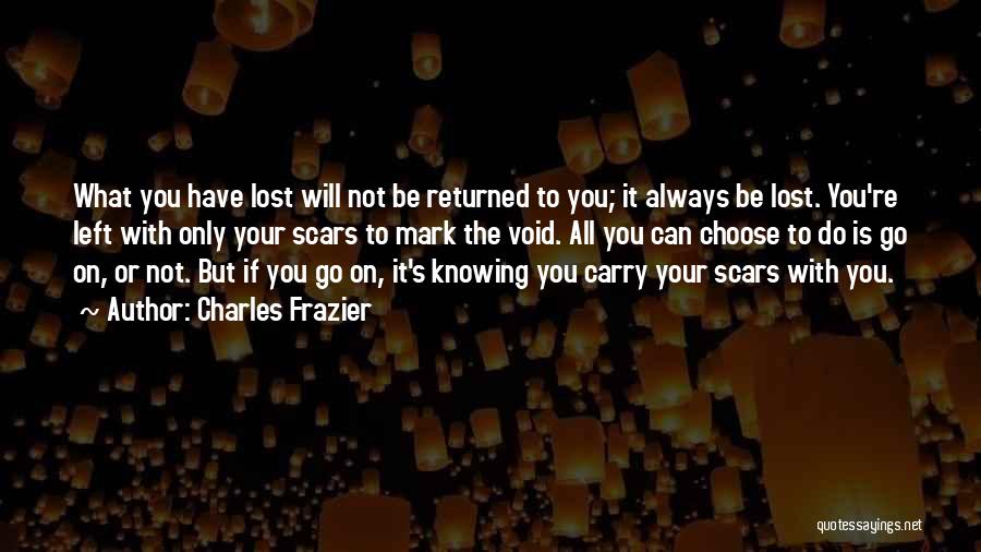 What You Have Lost Quotes By Charles Frazier