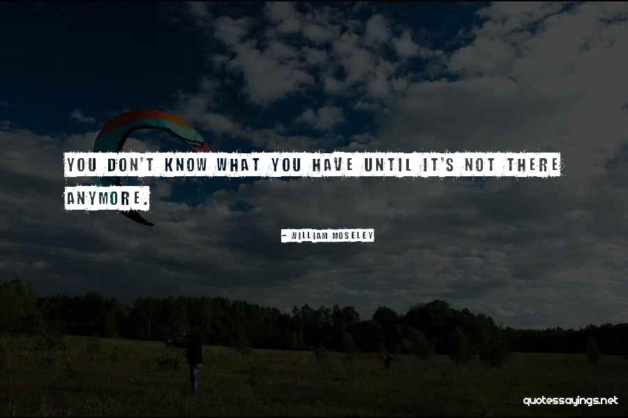 What You Have Until It's Gone Quotes By William Moseley What You Have Until It's Gone Quotes By William Moseley