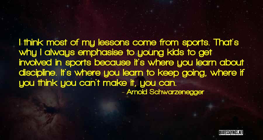 What You Learn From Sports Quotes By Arnold Schwarzenegger What You Learn From Sports Quotes By Arnold Schwarzenegger