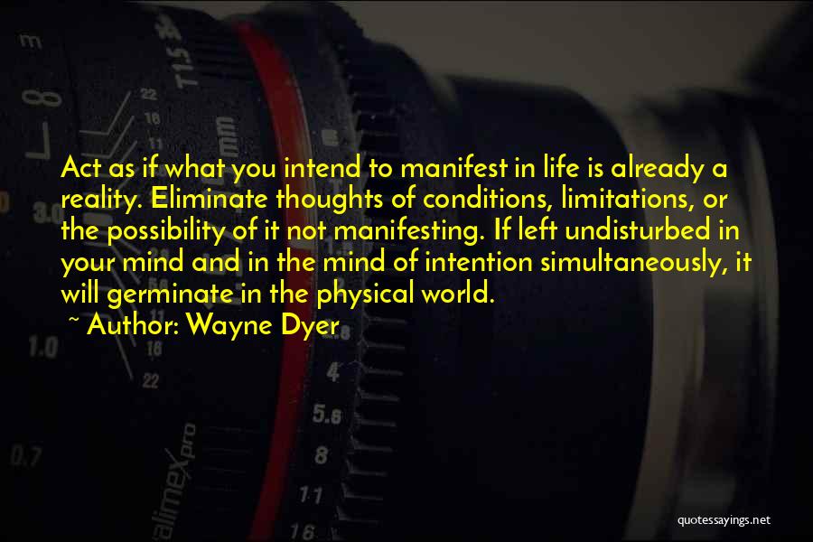 What You Manifest Quotes By Wayne Dyer