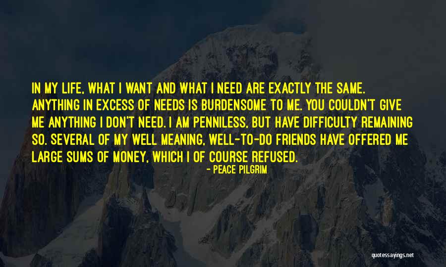 What You Need In Life Quotes By Peace Pilgrim What You Need In Life Quotes By Peace Pilgrim