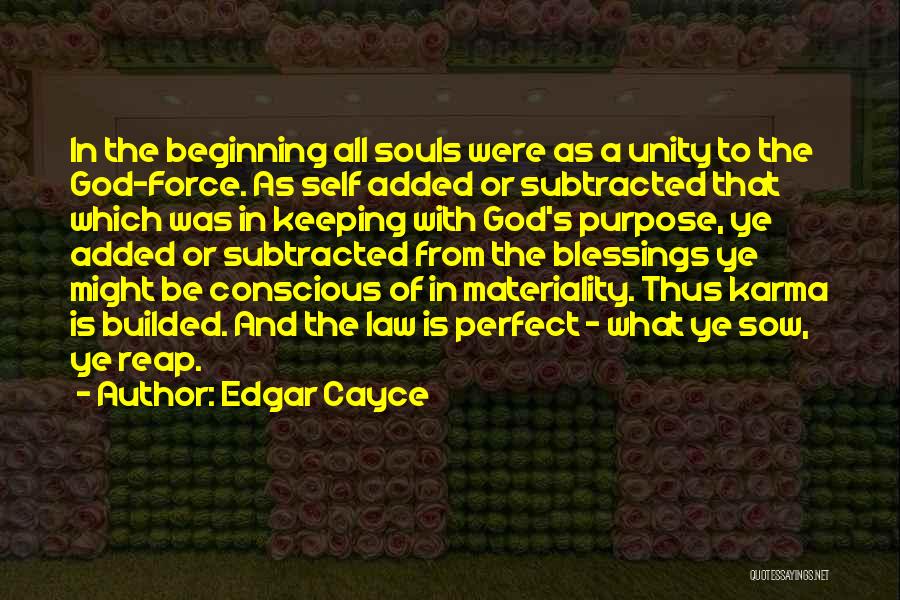 What You Sow So Shall You Reap Quotes By Edgar Cayce