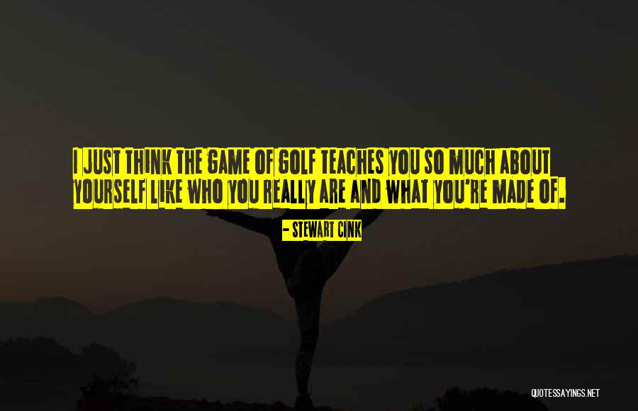 What You Think About Yourself Quotes By Stewart Cink