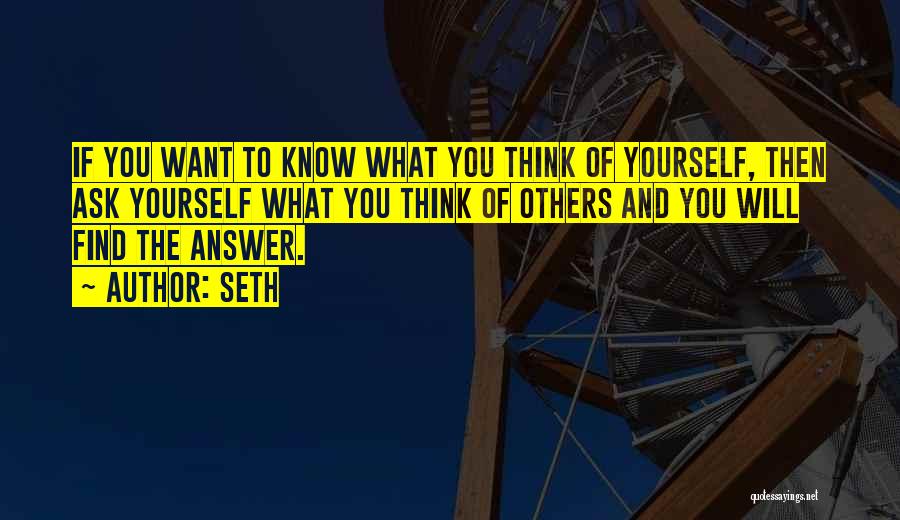 What You Think Of Yourself Quotes By Seth