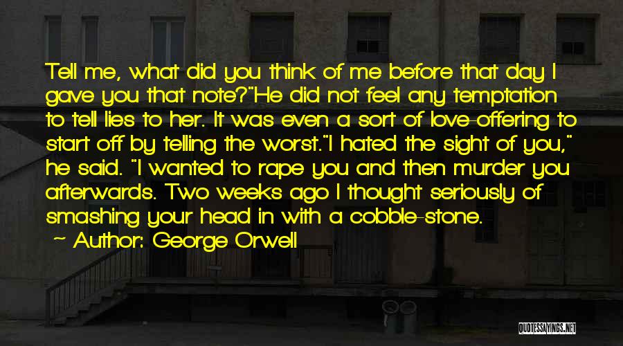 What You Thought Was Love Quotes By George Orwell