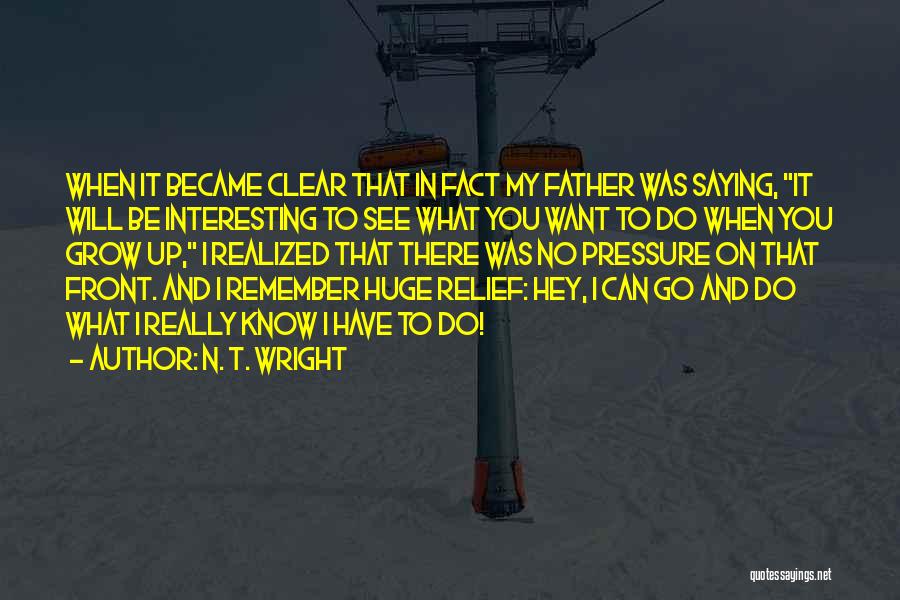 What You Want To Be When You Grow Up Quotes By N. T. Wright