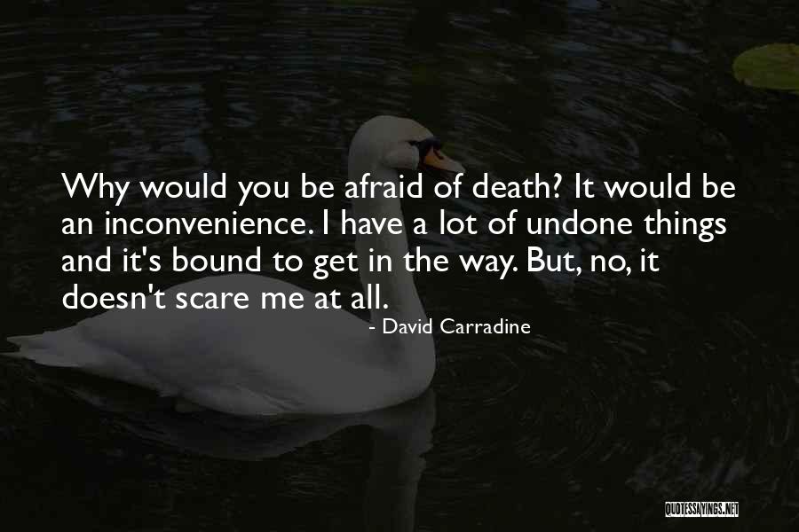 What's Done Cannot Be Undone Quotes By David Carradine