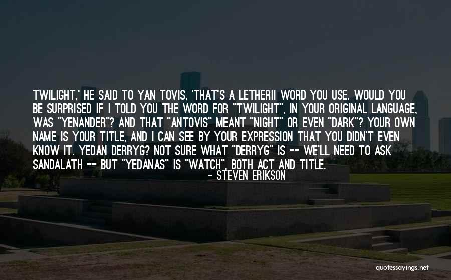 What's In The Dark Quotes By Steven Erikson What's In The Dark Quotes By Steven Erikson