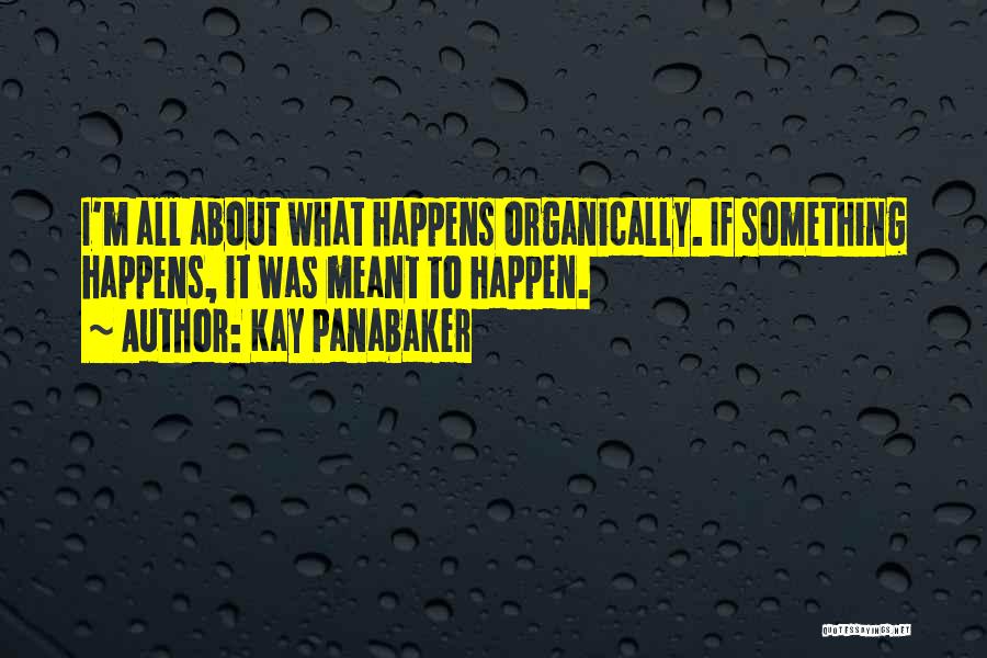 What's Meant To Be Will Happen Quotes By Kay Panabaker