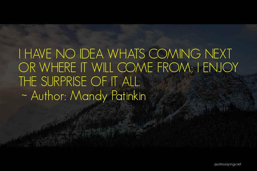 Whats Next Quotes By Mandy Patinkin