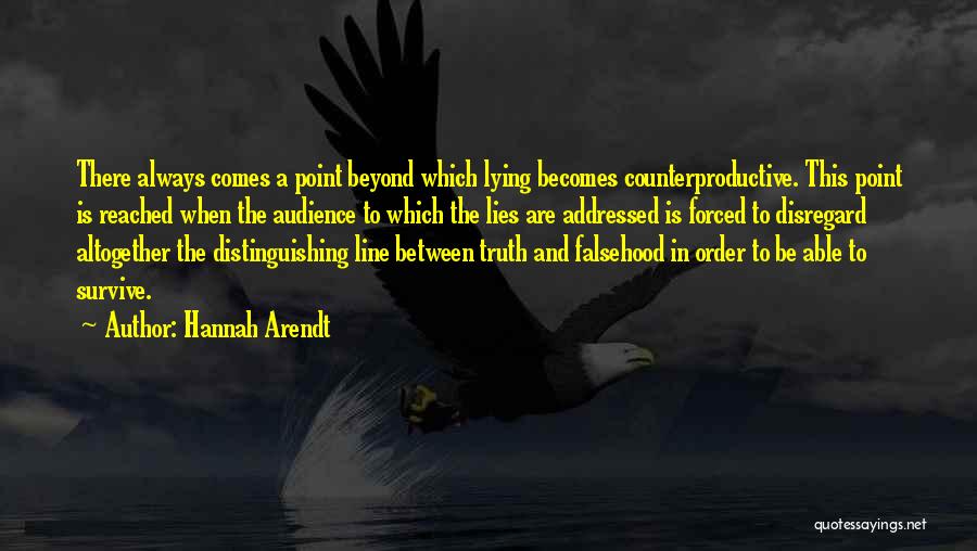 What's The Point Of Lying Quotes By Hannah Arendt