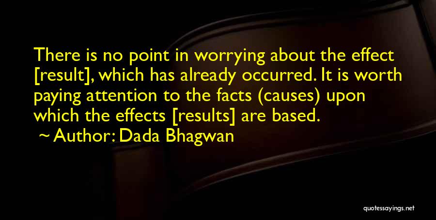 What's The Point Of Worrying Quotes By Dada Bhagwan