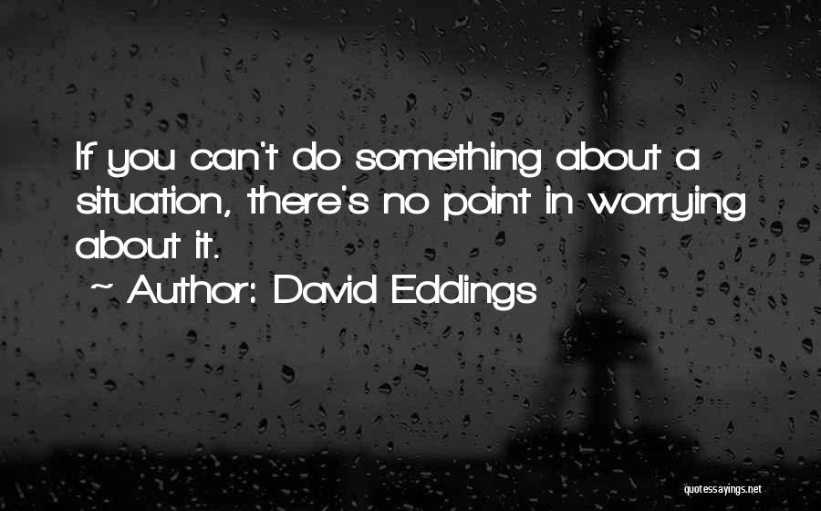 What's The Point Of Worrying Quotes By David Eddings