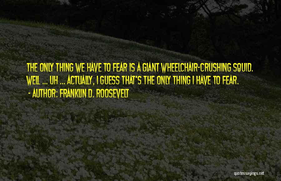 Wheelchair Quotes By Franklin D. Roosevelt